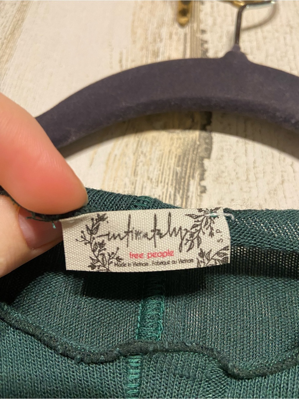 Intimately Free People Green Wide Eyed Mock Mock Long Sleeve Top Small - Picture 7 of 8